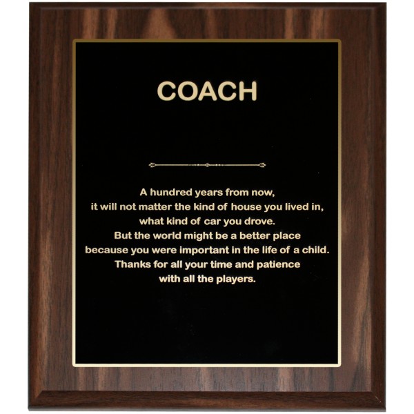 Coach Plaque Template Vegas Trophies 