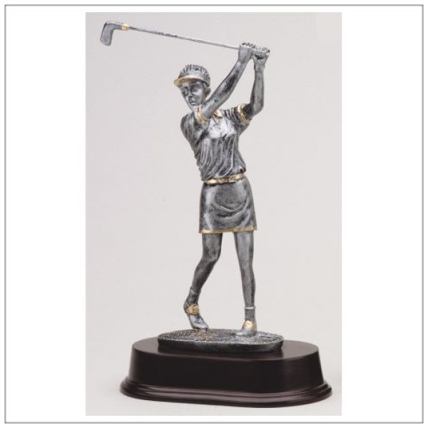 RESIN GOLFER FEMALE WITH CAP